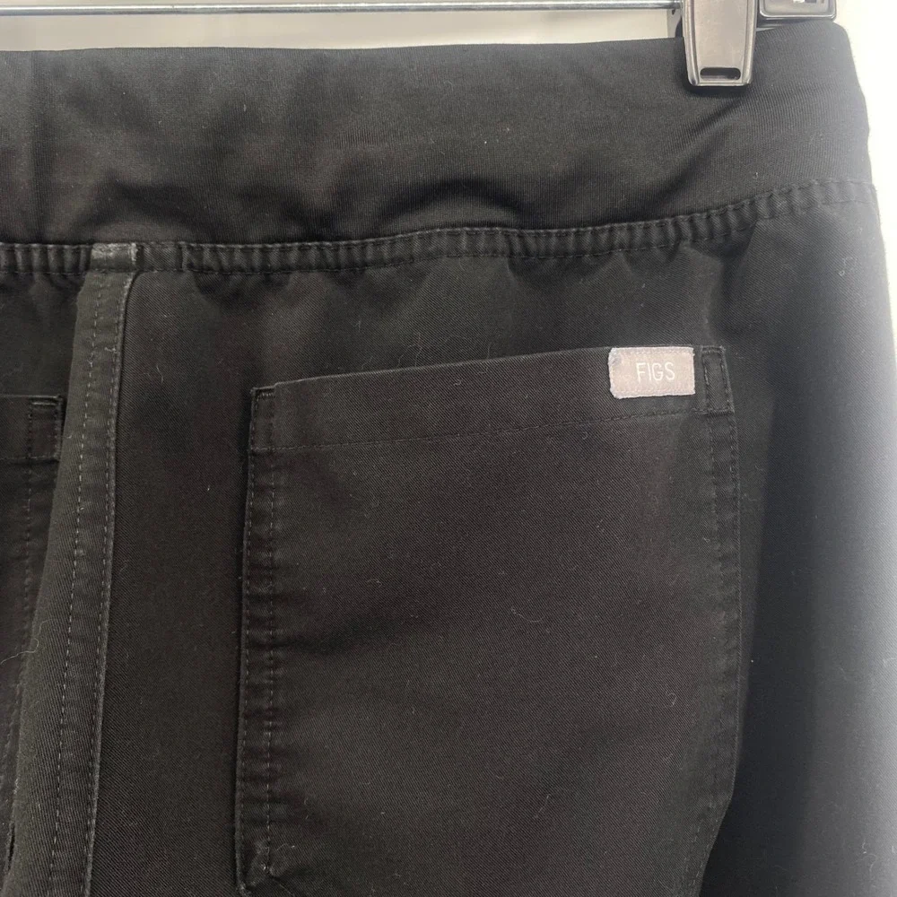 FIGS Scrub Pants Mens S/P Black Technical Collection Drawstring Straight